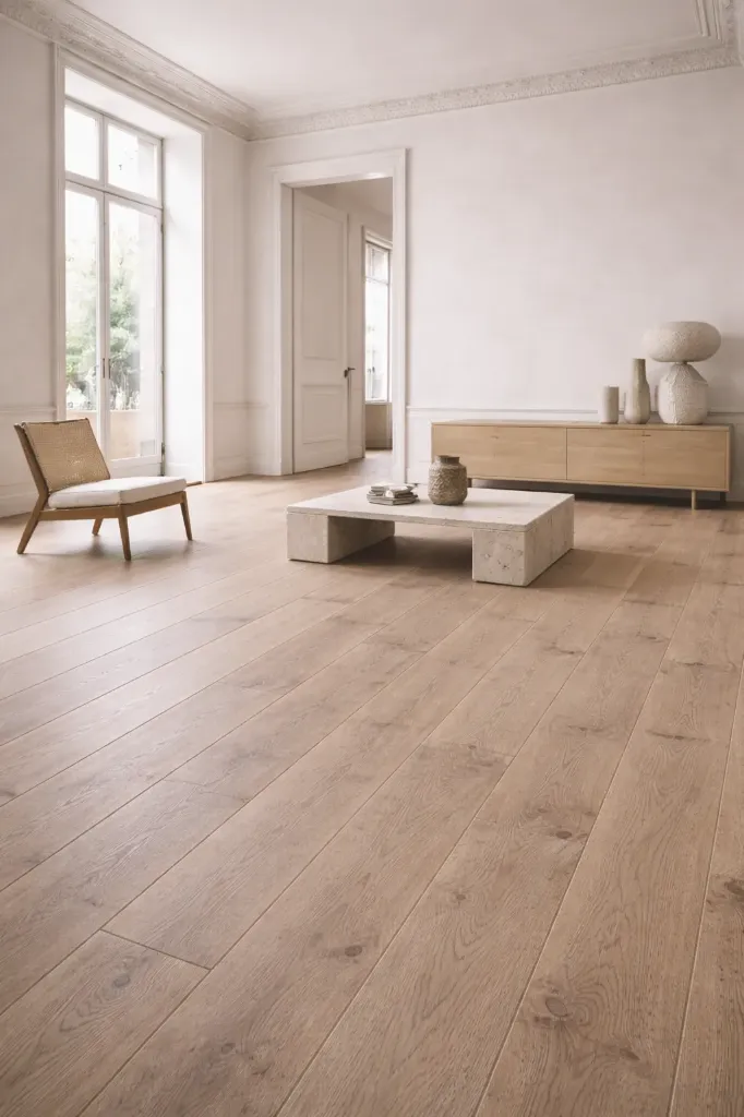 Landhausdiele leicht gebürstet & grau geölt